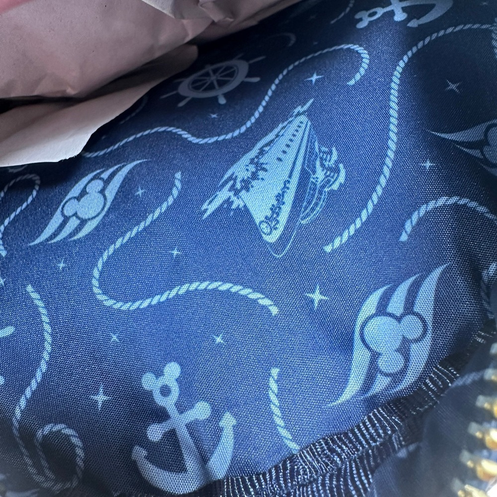 Loungefly Disney‎ Cruise Line Wish Mini Inaugural Sailing Mini Backpack Nautical - Picture 9 of 15